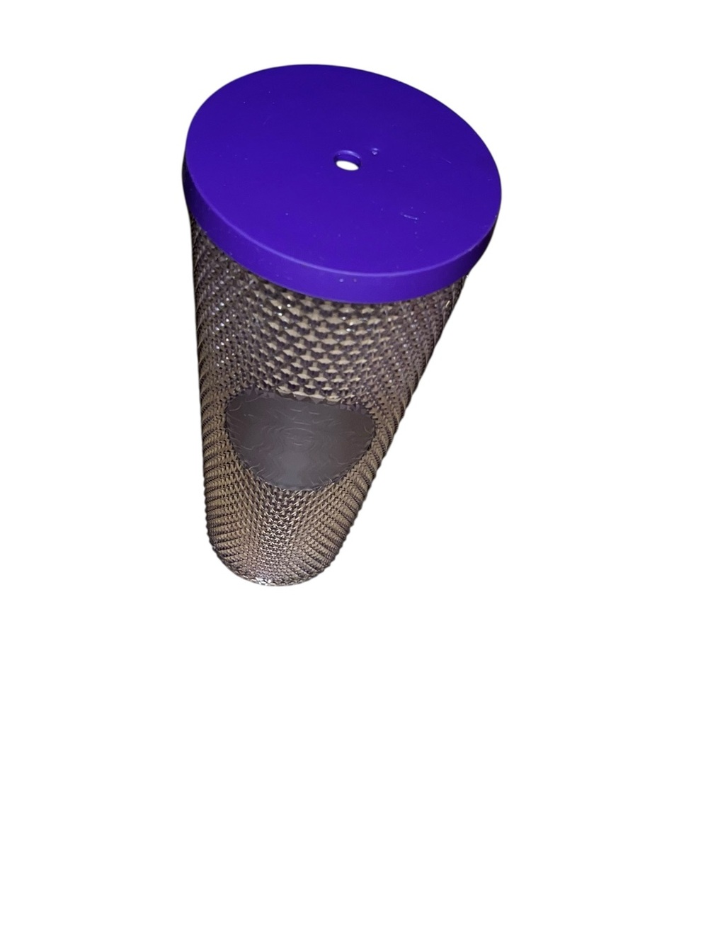 Purple lavender textured Starbucks cold tumbler with lid